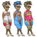 READY STOCKToddler Kid Baby Girl African Print Sleeveless Romper Hair Band Jumpsuit Clothes. 