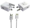 Samsung 3-pin Fast Charger Adapter With S5, Note 3 Cable. 