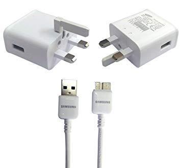 Samsung 3-pin Fast Charger Adapter With S5, Note 3 Cable