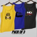 Pack of 3 – Men’s Fitnes Gym Sandos for Men Sleeve less for Men Top Fashion Wear Shirt Hoodie Sleeve less Men. 