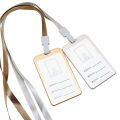 Natural Hard Metal (Aluminum Alloy) PVC ID Card Holder/Badge (Refer Image) with Scratch Guard. 