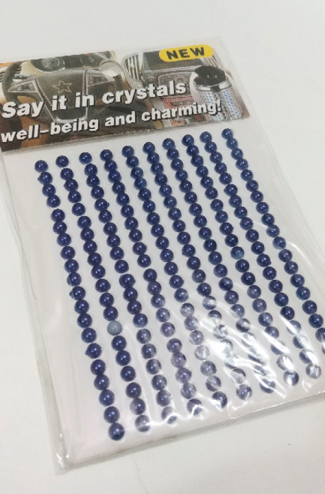 4mm/ 200pcs Imitation White Pearls Beads Kids Toys Acrylic Self Adhesive Rhinestone laptop Stickers Wall surface decorative stickers