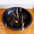 Natural Stone Toros Black Marble Vessel Sink Bowl Polished (D)17" (H)6". 