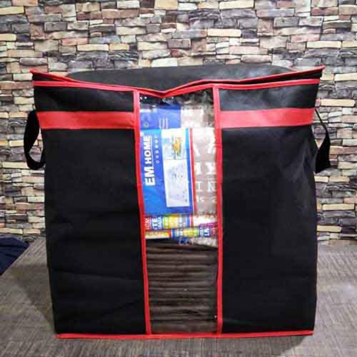 Storage Bag Closet Organizer Cloth Storage Boxes for Wardrobe Black with Red Stripe