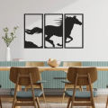 DECORA New 3 Frames KUN Calligraphy 3D Wooden Wall Decor Ideas | 3d Modern Design Decorative Wooden Wall Art | Wall Decoration Piece for Home Decor and Living Room | Wooden Scenery for Bedroom and Offices and for Gift Items | Vintage Scenery, Wall Decore. 