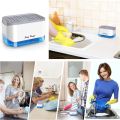 Soap Dispenser for Kitchen, Soap Dispenser and Sponge Holder, Countertop Soap Pump Dispenser, 2-in-1 Soap Dispenser-One Hand Soap Pump Dispenser. 