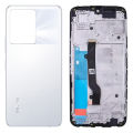 Infinix Note 12 G96 Middle Frame Housing With Side Button Complete Body Casing Replacement For Note 12 G96 - White. 