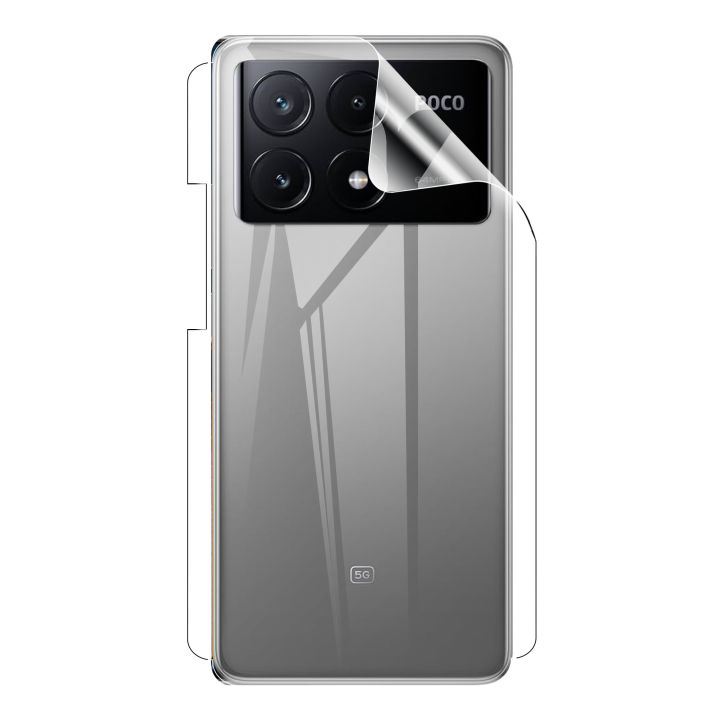 Xiaomi Poco X6 Pro Back Clear Jelly Protector Soft Film Protection Hydrogel Film Back Protector For Poco X6 Pro