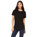 Plain Cotton TShirt For Women - Black. 