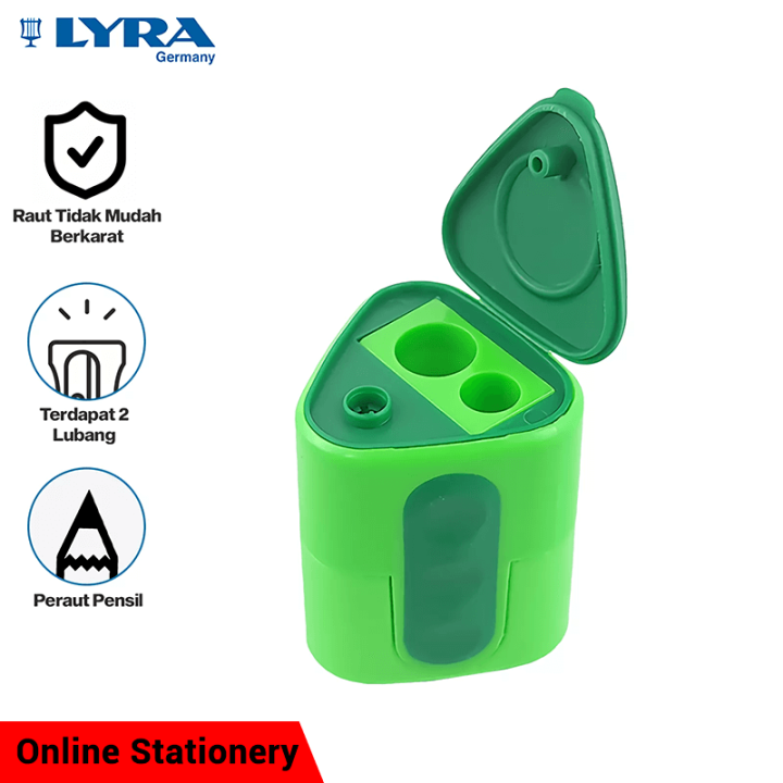 Lyra%20Groove%20Twin%20Hole%20Pencil%20Sharpener%20Single%20Piece%20-%20Image%202