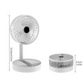 Mini Foldable Fan, USB Rechargeable Cooling Fan, 180 Degree Rotatable, 1500mAh Battery Lasting 6-9 hours, Low Noise Smooth Running, 2 Speed Adjustable.. 