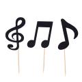 30 Pcs Music Notes Themed Cupcake Topper Paper Cake Inserts Card Wedding Cake Topper Decoration. 