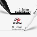 Double Side Matte Permanent Marker & Pointer Dual Tip Permanent Marker + Fine Tip Pointer Pen ( 2 Pcs Pack ) - BLACK. 