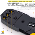 RJ45 Plier Crimping Tool Puncher 3 in 1 – Network LAN Cable Cutter & Stripper for RJ11, RJ12, RJ45, Cat5 Cat6 Cat7 – Ethernet Crimper Cutter Modular 8Pin 6P 4P. 