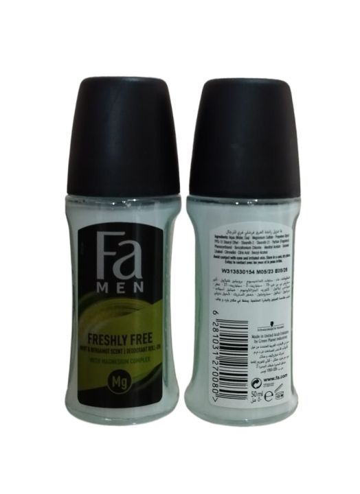 FA Fresh & Free Mint & Bergamot Deodorant Roll-On 50ml - Henkel Dubai