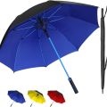 Auto Open Extra Large Golf Umbrella with UV Protection, Wind and Rain Resistant, 42-inch Canopy, Automatic Open, Silver Coated, Maroon. 