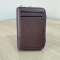 KaiHua PU Leather Men Card Holder Zipper Wallet With 13 Card Slots Casual Blocking Cards Bag. 