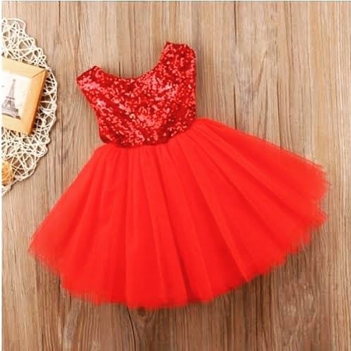 Beautiful Sleeveless Princess Dresses Baby Girls Formal Dress Birthday Wedding Party Formal Elegant Frocks For Little Girls Sequin Tutu Daraz.pk