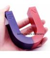U Shaped Horse Shoe Magnet Blue & Red 4  Jumbo Horseshoe U Magnet size L95mm x W64mm. 