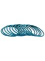 Sky Blue | 24 pieces/ 2 Dozen velvet glass bangles of all sizes ( do, sawa do , dhai ). 