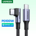 UGREEN 100W USB C To Type C Cable for iPhone 15 Macbook Samsung Xiaomi POCO Games Angle PD Fast Charging Cable Data USB Cable 5A. 