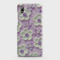 Honor 8S 2020 Cover - Floral Series - Design 4 - Purple & White - Matte Finish - Snap On Hard Case with LifeTime Colors Guarantee. 