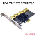 EDran PCI Express Multiplier PCIE 1 to 6 USB3.0 Riser Card for PCI Express X16 Riser Graphic Card ETH Miner Mining Add on Card. 