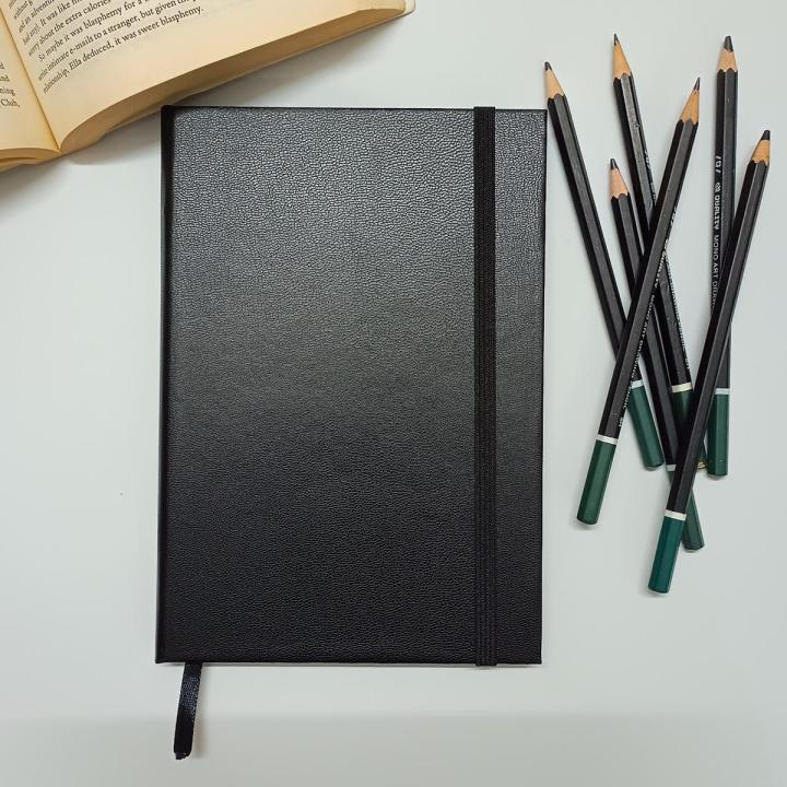 MyKitab - Black Paper Notebook / Black Paper Journal with Black Cardboard Hardcover Notebook Black Pages Sketch|Notebook for Girls and Boys |Diary