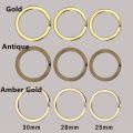 10pcs/lot 25mm 28mm 30mm New Connectors Pocket Carabiner Key Chain Split Key Ring Stainless Steel. 