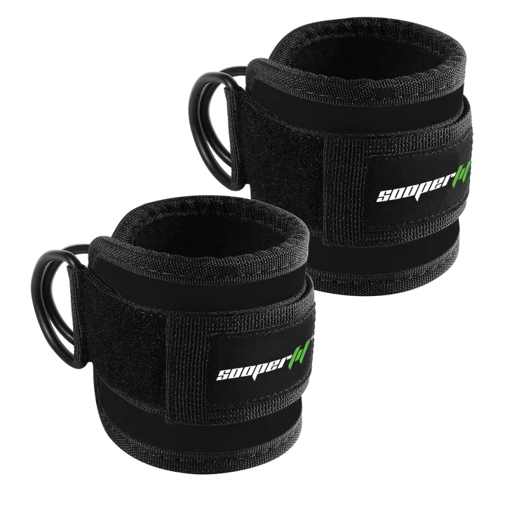 Sooperfit%20Gym%20Straps%20Weight%20Lifting%20straps%20for%20adjustable%20d-ring%20gym%20ankle%20pulley%20cable%20machine%20attachment%20neoprene%20ankle%20cuff%20-%20Black%20-%20Image%204