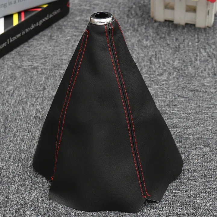 motor%20tool%20Black%20PVC%20Leather%20Gear%20Manual%20Shifter%20Shift%20Boot%20W%20/%20Blue%20Stitch%20Universal%204%20(Red)%20-%20Image%206
