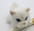 soft toy cat with fur kitten stuffed animal  with Collar Bell 5 inches. 