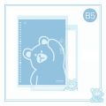 B5 Soft Bear and Rabbit Loose-leaf Notebook Detachable Notepad Study Notebook. 