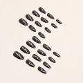 24pcs y2k Cool False Nail Tips Ins Gold Foil Retro Red Nails Manicure Set Almond False Nail Patch for Girl Women Wearable. 