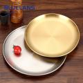 Salad Plate Premium Stainless Steel Dinner Plates Durable Round Salad Serving Plate for Home Kitchen Bbq Quality Tableware for Barbecue Plate. 