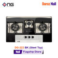 Nasgas Built In Hob DG-222 BK (Steel Top) Autoignition non stick paint coated. 