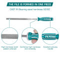 TOTAL 6pcs 140mm File Set with Two Color Handle THT91462. 