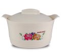 Peacock White Gold Hot Pot 3 Pieces Set Insulated Food Warmer or Cooler White Hot Pot Set. 