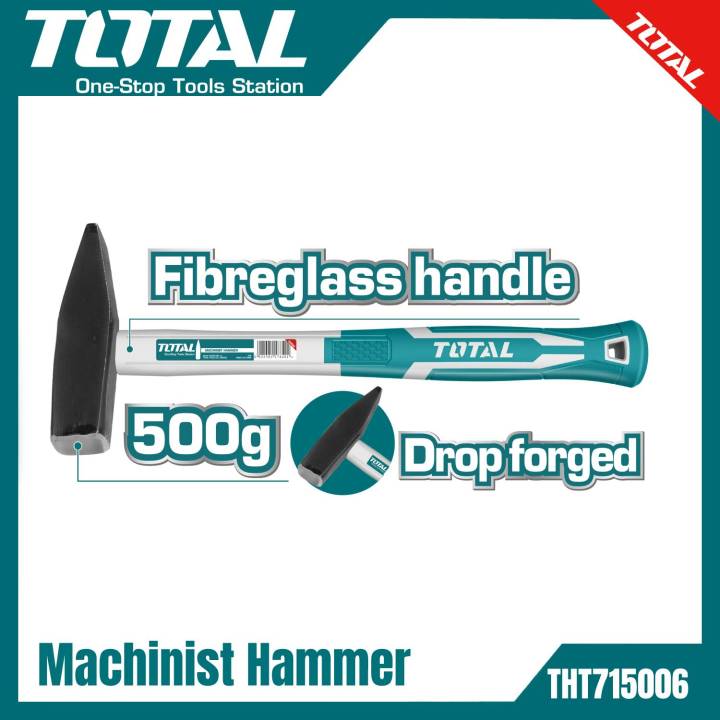TOTAL%20500g%20Drop-Forged%20Hammerhead%20Machinist%20Hammer%20with%20Unique%20Design%20Fiberglass%20Handle%20THT715006%20-%20Image%205