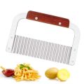 New Crinkle Cutting Tool French Fry Slice Vegetable Cutter Stainless Steel Wave Potato Cutter. 
