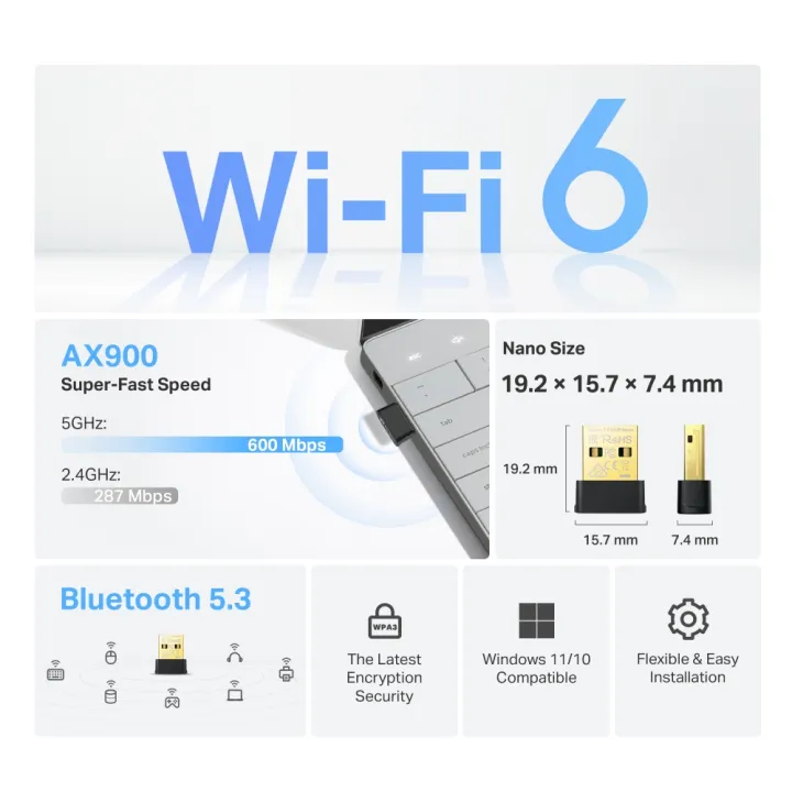TP-Link%20Wi-Fi%20Adapter%20&%20Bluetooth%20Archer%20TX10UB%20Nano%20AX900%20Nano%20Wi-Fi%206%20Bluetooth%205.3%20USB%20Adapter%20&%20Wi-Fi%20Bluetooth%204.2%20USB%20Dongle%20Network%20Adapter%20-%2018%20Months%20Brand%20Warranty%20-%20Image%204