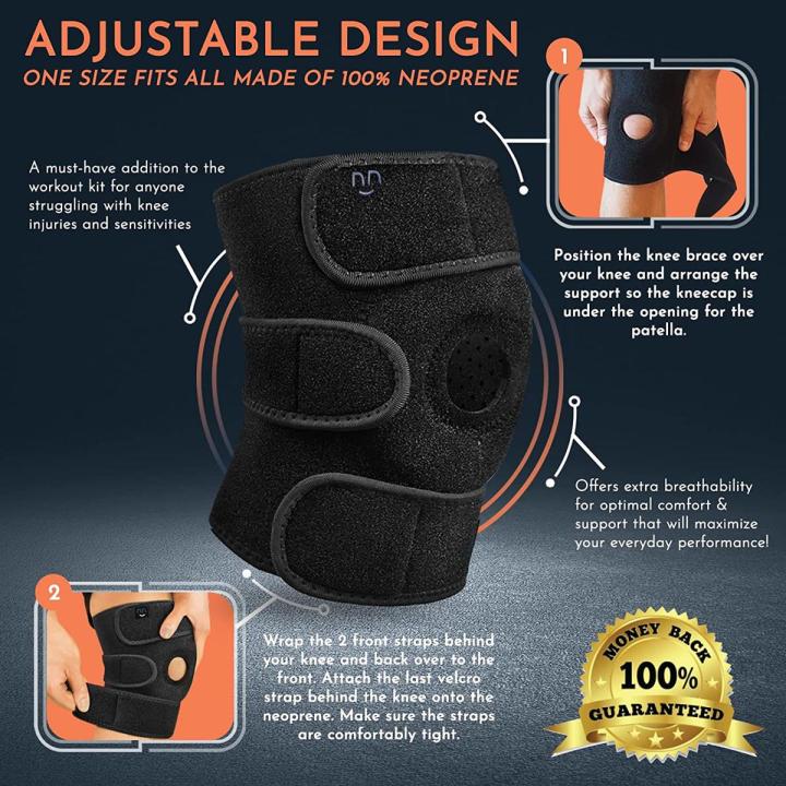 Knee Support Decompression Hinged Knee Brace with Side Stabilizers Maximum Stable Support for Knee, Effective Relieves Tendonitis, Arthritis, ACL or PCL Injury Recovery, Patella Support, Sprains