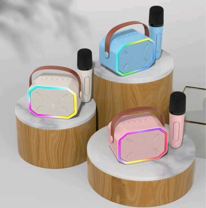 Portable Karaoke Speaker Set Colorful Lights Wireless Karaoke Machine with Microphone Bluetooth-Compatible MP3 Music Player