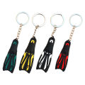 Swim Fin Keychain Keyring for Car Key Ring Handbag Tote Bag Wallet Pendant - Choice of Color. 
