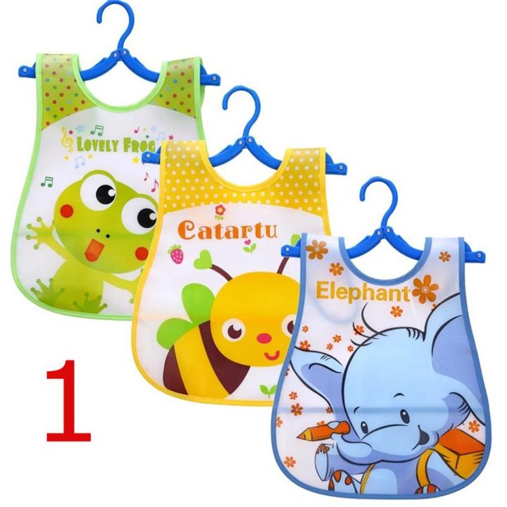 Baby Bibs Waterproof for Infant Toddler Boys Girls Sleeveless Feeding Apron Cartoon Animals Child Kids Bib