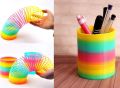 Pack of 12 Magic Slinky Rainbow Springs Bounce Fun Toy For Kids1pcs Rainbow Circle Funny Toys Early Development Educational Folding Plastic Spring Coil Children's Creative Magical Toys. 