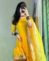 NILOFER - Yellow/Mayon dress/mayon ka jora/wedding dress for women/fancy wear/dress for mehndi/4 pcs dress/stitched. 