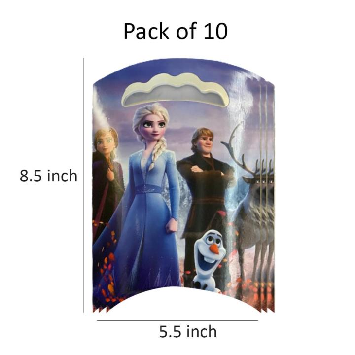 Party Bags 10pcs, Kids Birthday Paper Party Bag Give Aways Supplies Gift Pouch Favor Goodie Handbag Reusable Bags for Children Boys Girls Toddlers Gift Bag fillers (Frozen) pack of 5