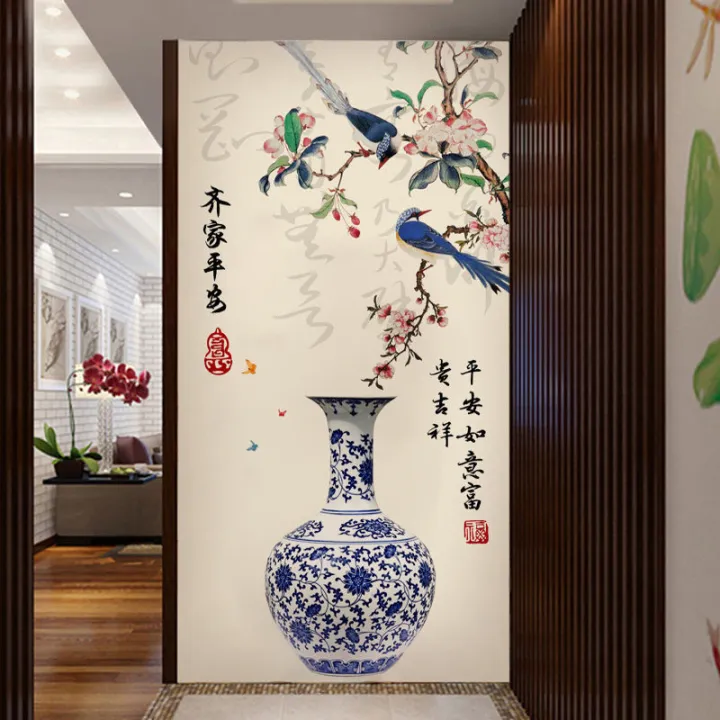 "3D%20Chinese%20Large%20Vase%20Blue%20Flower%20Wall%20Stickers%20with%20Romantic%20Floral%20Design%20%E2%80%93%20Modern%20Home%20Decor%20Wall%20Art%20Poster%20for%20Bedroom,%20Living%20Room,%20Wedding%20Decorations,%20and%20DIY%20Creative%20Wall%20Decals%20for%20Elegant%20Interiors"%20-%20Image%203
