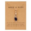 AURA Dolphin Transparent Natural Stone Water Drop Geometric Shape Pendant Necklace For Women Accessories Make Wish Paper Gift. 